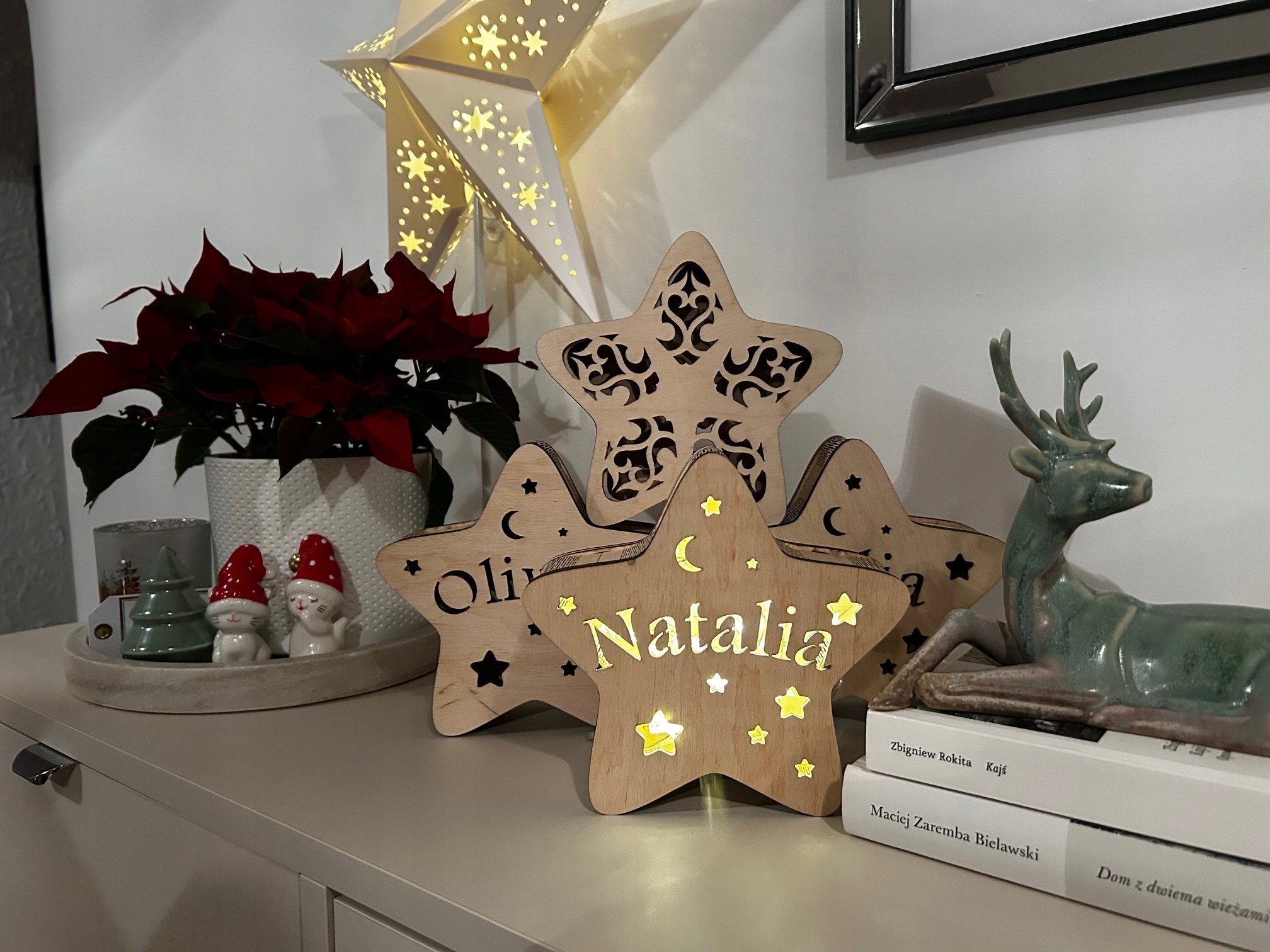Warianty personalizacji lampki Gwiazda